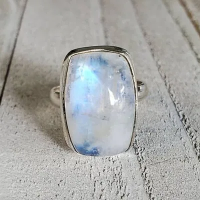 Moonstone Gemstone 925 Sterling Silver Handmade Ring Jewelry All Size MP-81 • $16.75