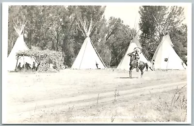 Montana Indian Camp Vintage Real Photo Postcard Rppc • $34.99