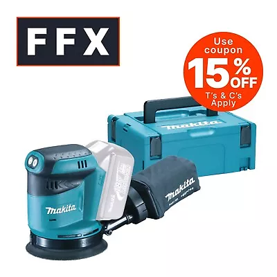 Makita 18v 125mm LXT Random Orbital Sander MAKPAC DBO180ZJ  • £120.43