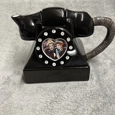 I Love Lucy Friends 4 Ever Ceramic Telephone Phone Black Teapot Vintage • $55