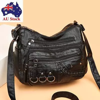 Dacron Purses Pu Leather Handbags Trendy Crossbody Shoulder Bags • $22.41