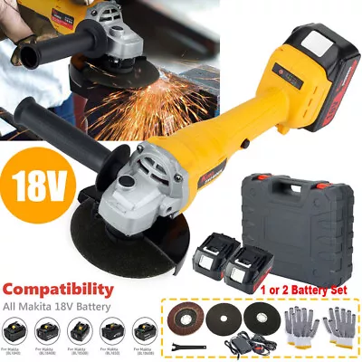 125mm Brushless Cordless Angle Grinder & Charger Set For Makita Li-ion Battery • £41.85