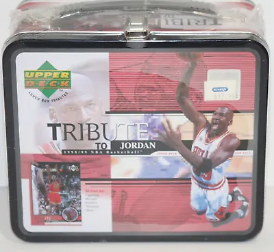 New Sealed - Michael Jordan 1998-1999 Upper Deck Bulls Lunch Box + 30 Card Set • $59.99