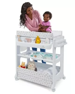 Baby Bath Changer Unit Multi Tasking Table Portable Nursery Station Mat Storage • £125