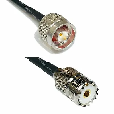 USA-CA LMR195 N MALE To SO239 UHF FEMALE Coaxial RF Pigtail Cable • $15.64