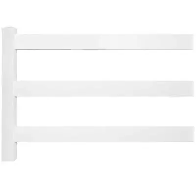 Weatherables 3-Rail Vinyl Fence Panel Ez Pack 4-Ft X 8-Ft Water Resistant White • $163.73