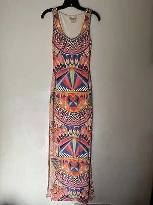Mara Hoffman Womens Tribal Printed Maxi Long Dress Lined Slit Size XS • $41.99