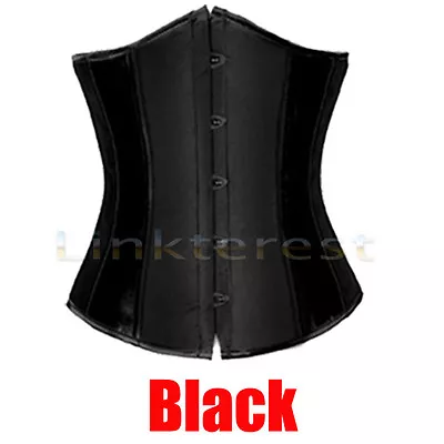 New Brocade Waist Training Steel Busk Boned Underbust Corset Bustier 3 Colors H2 • $18.79