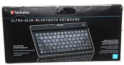 Verbatim Ultra Slim Wireless Bluetooth Keyboard 97753 For IPad IPhone Android • $34.99