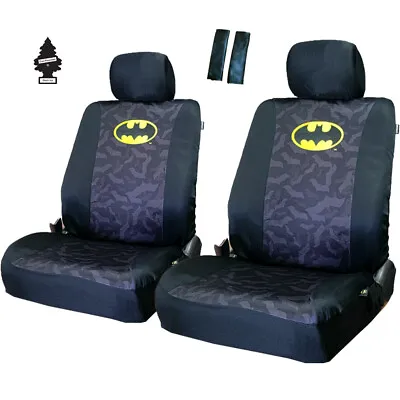 For Mazda New Pair DC Comic Batman Car Seat Covers Shoulder Pads Set Bundle • $34.06