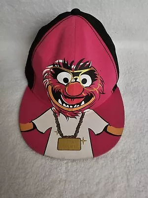 Vintage Muppets Animal Drummer Hot Pink Baseball Cap Snapsack Jim Henson Disney  • $14.99