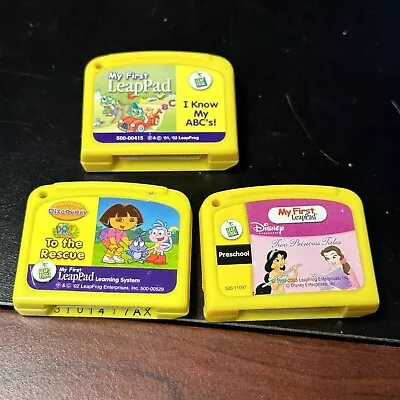 3 My First Leappad Leap Frog Cartridges Dora The Explorer Disney Princess Tales • $14.99