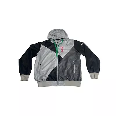 Vintage Fila Men’s Gray Windbreaker Jacket Size L • $20