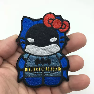 Hello Batgirl Kitty Mash Up Embroidered Hook And Loop Morale Patch FREE USA SHIP • $9.99