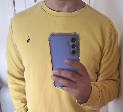 Polo Ralph Lauren Yellow Sweatshirt Size L. Used But In Excellent Condition  • £30