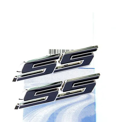 2x SS Emblem Badge Sticker 3D For Camaro Chevrolet GM Series Glossy Black Uy • $25.99