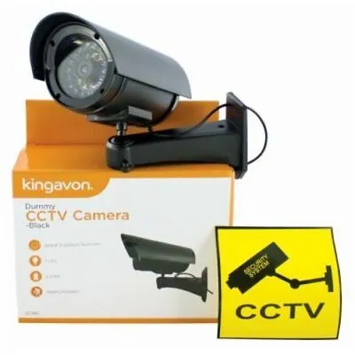 Dummy CCTV Outdoor Garden Camera Home Imitation Surveillance Solar Waterproof UK • £8.39