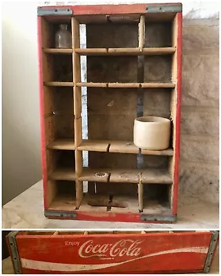 Vtg Red Coca Cola Wooden Crate Shadow Box Newport Arkansas #7 • $49.99