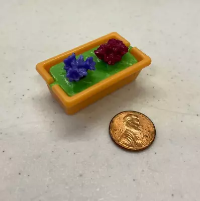 Dollhouse Miniature FLOWER BED That FLIPS TO GRASS Cute Decoration Flowers • $4.13