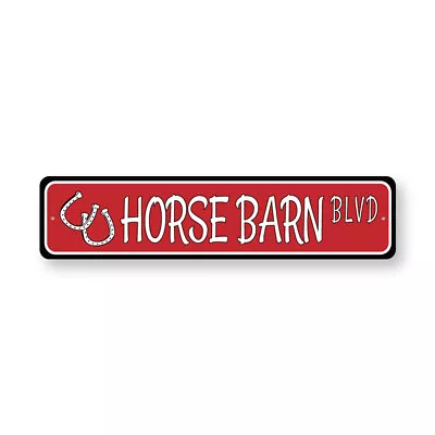 Horse Barn Street Metal Sign • $21.15