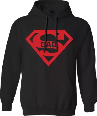 SUPER DAD Hoodie Father Super Hero Comics Movie Fictional Character Gifts • £16.99