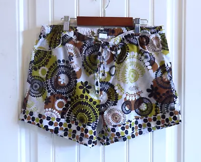 Vera Bradley Women's Cotton Drawstring Waist Cocoa Moss Shorts SZ Large L • $14.95