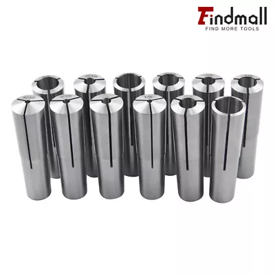 Findmall 12 Pcs #3 Morse Taper Shank Collets 3MT MT3 1/8  - 3/4  Chuck Set • $49