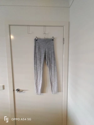 $24 • Buy Lululemon Wunder Under High Rise 7/8 Tight 25” White & Grey Can 4 Aus 8