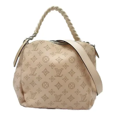 LOUIS VUITTON Babylon Chain BB Shoulder Bag M51767 Mahina Beige Used Women 2way • $1458