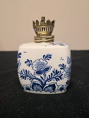 Vintage Delft Blue Ceramic Oil Lantern Base Only • $24.60