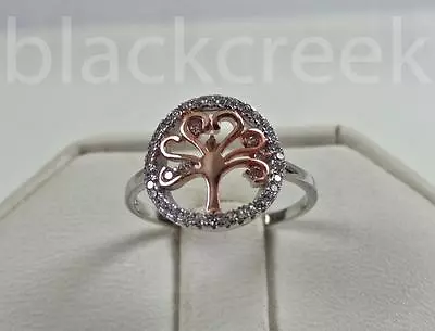 925 Sterling Silver ~ Micro Pave Setting Tree Of Life Ring ~ Choose Size • $20.89