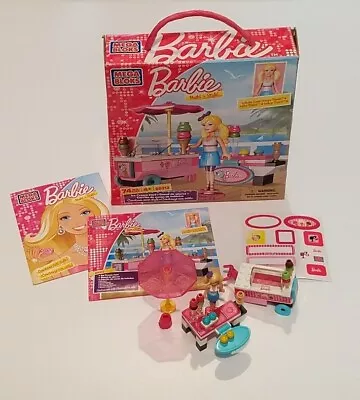 2012 Mega Bloks 80212 Barbie Build 'n Style Ice Cream Cart 99% Complete With Box • $8.75