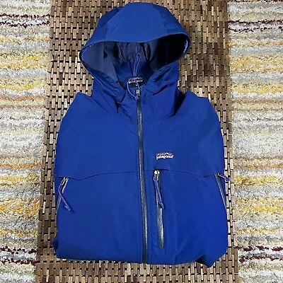 VTG Patagonia Regulator Soft Shell Hoodie Blue Full Zip Men’s Size Medium M • $124.95