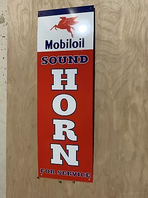 Mobiloil Mobilgas Mobil Sound Horn Service Gasoline Gas Sign Pump Oil Sign • $19.99