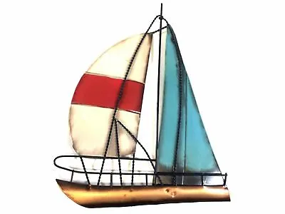 New - Contemporary Metal Wall Art Decor Sculpture - Sailing Boat Yacht • £26.99