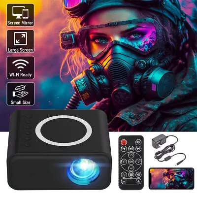 1080P Mini Projector 20000LMS 4K WiFi Bluetooth IOS Android Video Home Theater • $39.99