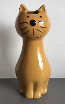 £9.99 • Buy Ceramic Wall Hanging Pot  Vase Cute Cat Orange Quirky