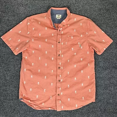 Vans Shirt Mens Large Coral Off The Wall Short Sleeve Button Down Classic Fit • $19.68