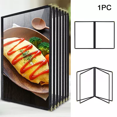 A4 Cafe Bar Pages For Restaurant Corner Protection PU Leather Menu Cover HOT! • £7.80