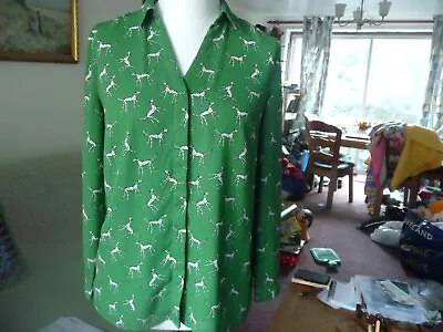 TU Green Dalmation Print Shirt Size 10 • £10.99