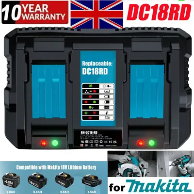 Rapid Dual Charger For Makita 18Volt Li-ion BL1830 BL1840 BL1850 BL1860 Battery • £21.99