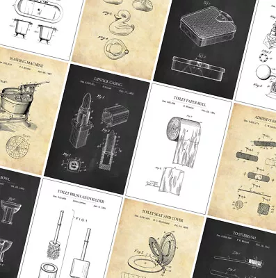 £1.99 • Buy BATHROOM Patent Poster Prints - Vintage Home Decor - A4 A3 A2 - Wall Art Posters