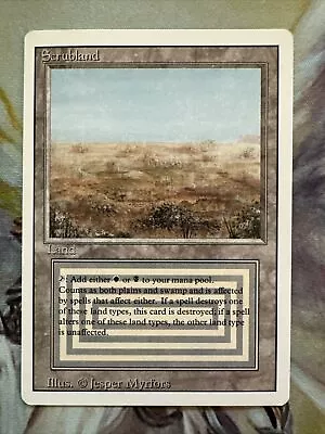 MTG - Scrubland - Revised/3rd Edition - Light Play Dual Land Magic The Gathering • $290