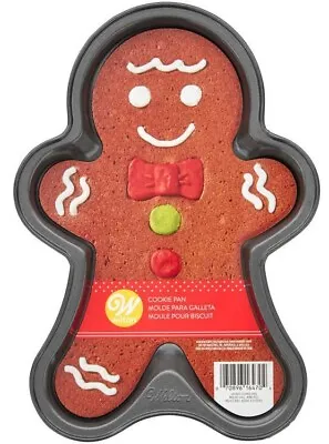 $12.95 • Buy Wilton Gingerbread Man Shaped Cookie Pan Non-stick 11 X 8 Christmas