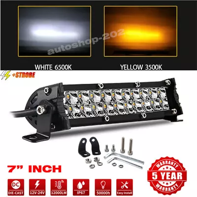 7 Inch Strobe LED Work Light Bar Flood Spot Combo Fog Lamp Offroad Driving Truck • $16.98