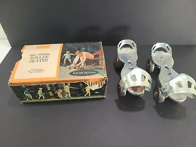 SEARS Vintage Rare Ball Bearing Roller Skates Steel Wheels W/ Original Box 23122 • $29.95