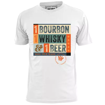 Mens Beer Whiskey Bourbon Blues T Shirt Howlin Wolf Muddy Waters B B King Miles • $12.42