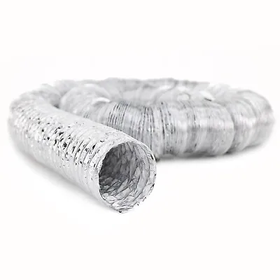 RecPro RV 2-Inch Flexible Foil Air Duct Hose | Non-Insulated Foil Ducting | 25' • $24.95