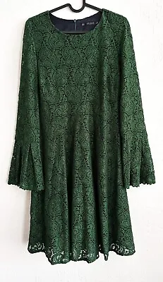 Zara Forest Green Lace Dress Size S • $40