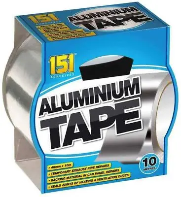£3.99 • Buy 151 Adhesive Aluminium Tape Heat Resistant 48mm X 10m Repair Insulation Tape